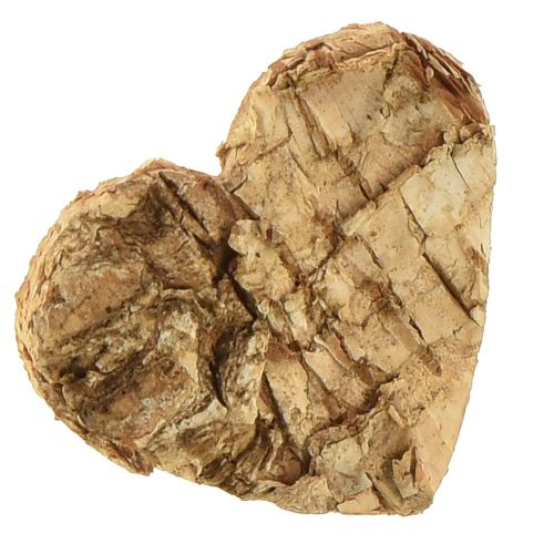 Prodotto Decorazione sparsa cuore in legno cuori in legno corteccia di betulla 4 cm 60 pezzi