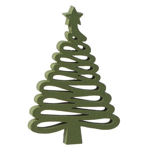 Prodotto Stella di Natale in abete verde 3x4,5 cm 72 pz