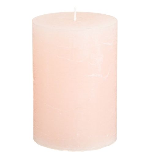 Floristik24 Candele stumpen rosa rosa chiaro tinta unita 70×100mm 4 pz