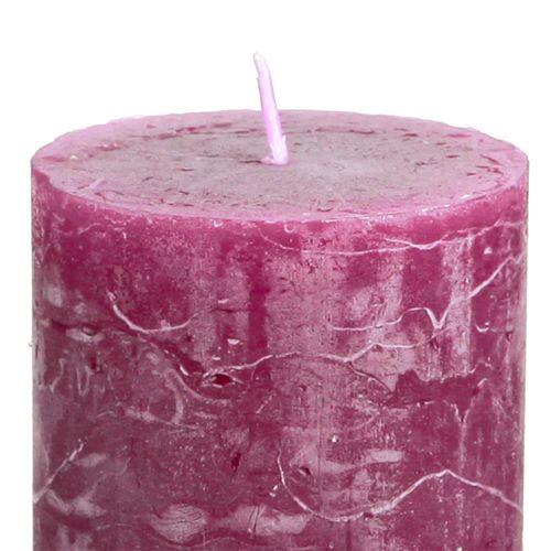 Prodotto Candele a colonna tinta unita Candele Berry viola 50×100 cm 4 pz