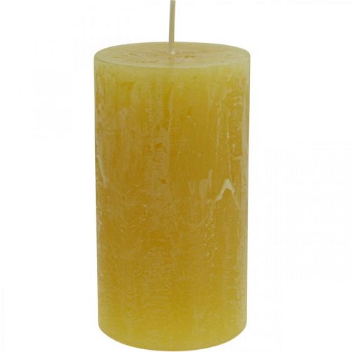 Candele a colonna Candele rustiche colorate gialle 60/110mm  4pz-39-TR11060-8-13