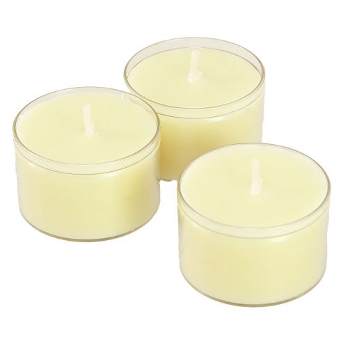 Prodotto Luci notturne tea light giallo crema in ciotola di plastica 8 ore 50 pz