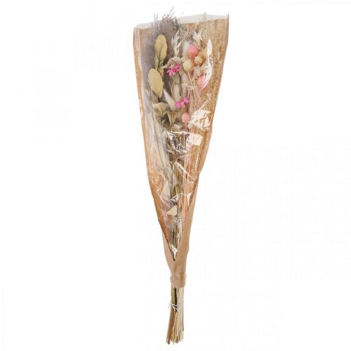 Floristik24 Bouquet di fiori secchi Boho Pink Decorazione essiccata sbiancata 80cm 140g