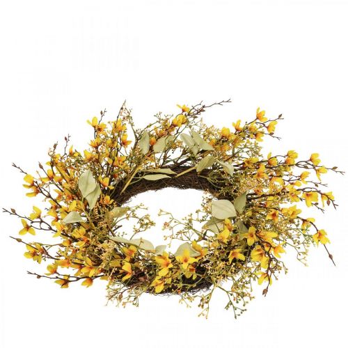 Prodotto Ghirlanda per porta forsythia corona artificiale decorativa gialla Ø48cm