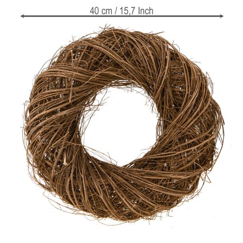Prodotto Corona decorativa in rami di olmo, corona in olmo naturale Ø40cm