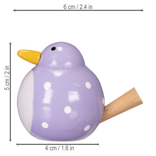 Prodotto Figura decorativa a forma di uccello, design carino e colorato per il soggiorno, 6 cm, 6 pezzi