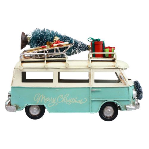 Prodotto Autobus natalizio Auto natalizia decorazione vintage in metallo 17 cm 1 pezzo