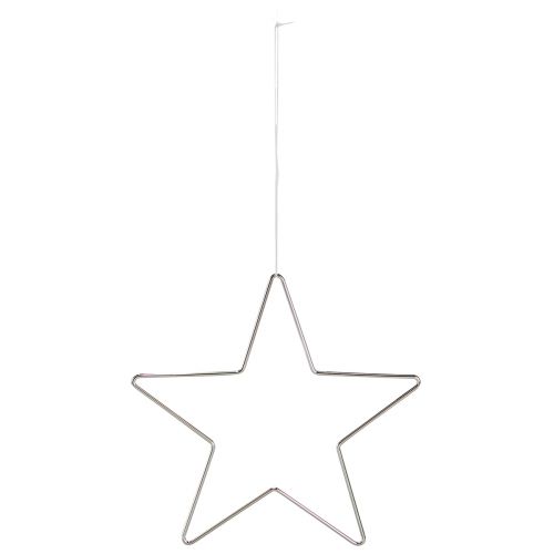 Prodotto Stelle decorative natalizie da appendere in metallo argento 20 cm 6 pz