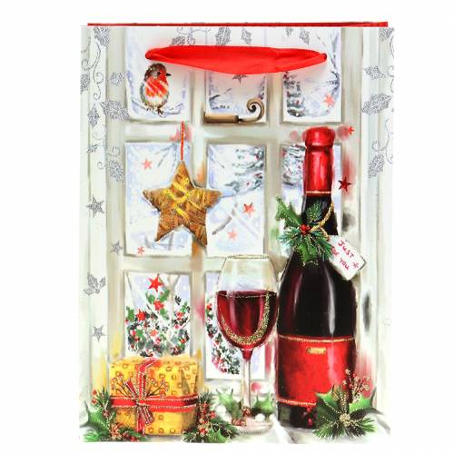 Prodotto Sacchetto regalo di Natale 8cm x 18cm H24cm set di 2