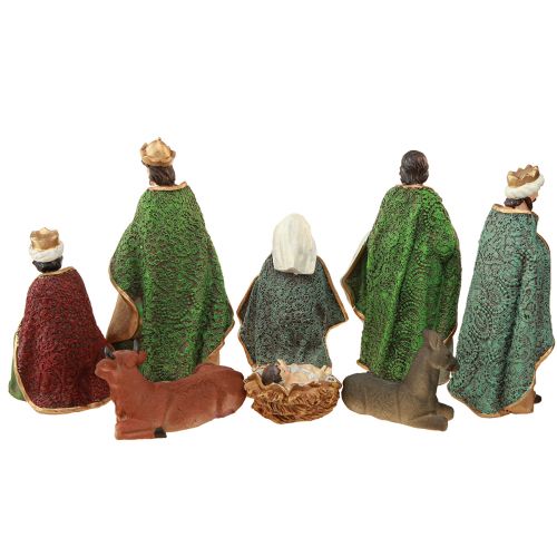 Prodotto Set figure presepe natalizio in poliresina dipinta a mano 8-20 cm 8 pezzi