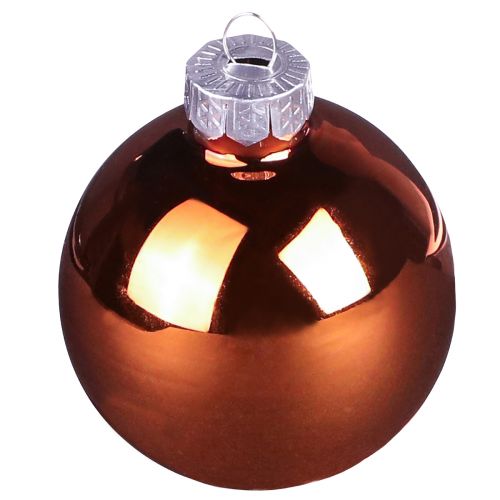 Prodotto Palle di Natale palline per albero marrone oro vetro Ø6cm 24 pz