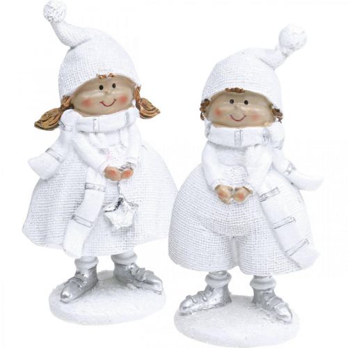 Figure per bambini invernali Decorazione natalizia invernale H17cm set di 2