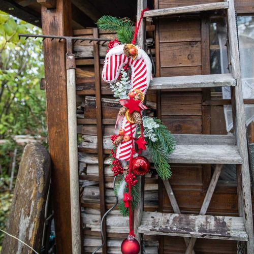 Floristik24 Bastoncino Di Zucchero Deco Grande Natale Rosso Bianco A Righe H36cm