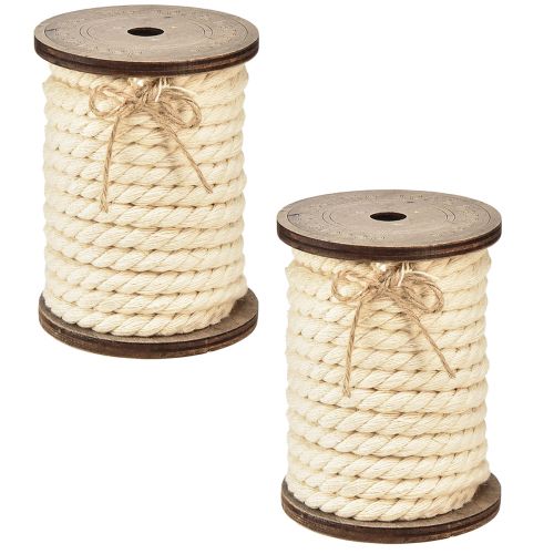 Prodotto Cordoncino decorativo in cordoncino di cotone crema Ø6mm 5m cad. 2pz