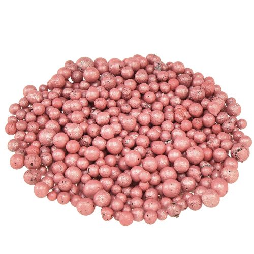 Floristik24 Perle decorative brillanti 4mm - Granuli decorativi rossi 8mm 1 litro
