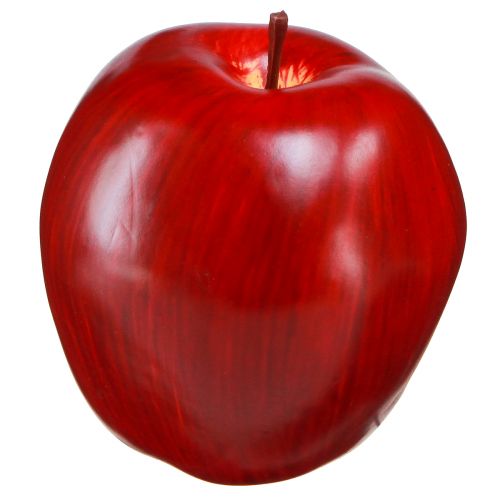 Mela decorativa rossa Frutta decorativa Ø8 cm H9,5 cm Red Delicious 4 pezzi