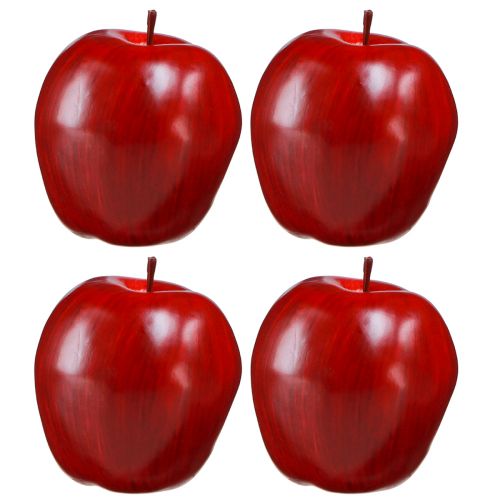 Prodotto Mela decorativa rossa Frutta decorativa Ø8 cm H9,5 cm Red Delicious 4 pezzi