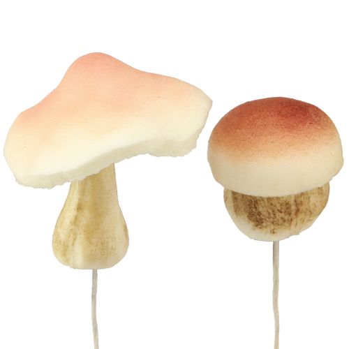Prodotto Funghi decorativi da attaccare funghi decorativi marroni autunnali 3,5/5,5 cm 16 pezzi