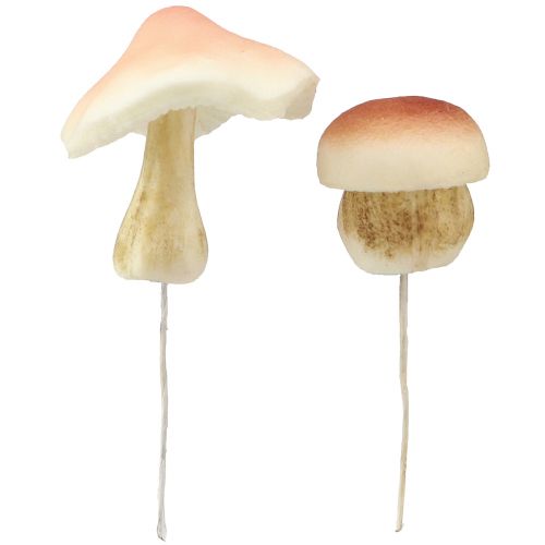 Prodotto Funghi decorativi da attaccare funghi decorativi marroni autunnali 3,5/5,5 cm 16 pezzi