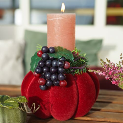 Floristik24 Decorazione decorativa per finestre con frutta artificiale nera uva 22 cm