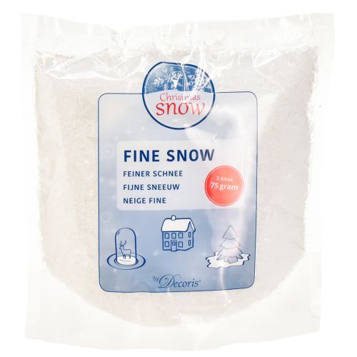 Floristik24 Neve decorativa in PE neve bianca fine artificiale 75 g