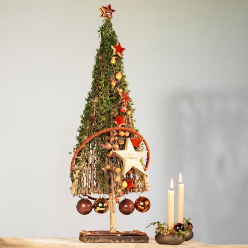 Decorazione per albero di Natale in legno decorazione in legno rami naturali di vite 25x10x50 cm