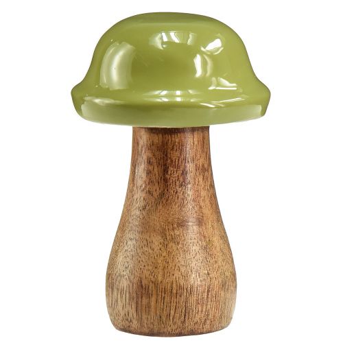 Prodotto Funghi in legno funghi decorativi legno grigio verde Ø6cm H10cm 2 pezzi