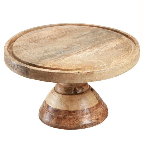 Prodotto Piatto in legno con cupola decorativa in vetro per formaggio Ø27cm H31cm