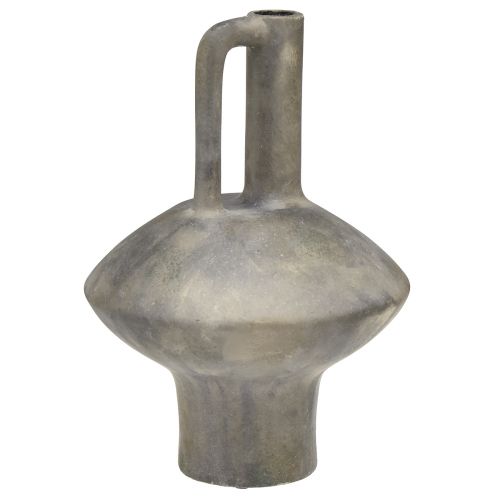Vaso brocca in ceramica aspetto antico ceramica grigio ruggine H27cm