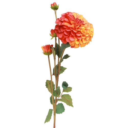 Floristik24 Fiori Decorativi Dalia Artificiale Arancione Rosso Ø10 L80cm 2pz