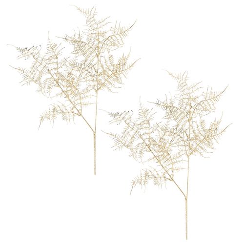 Prodotto Felce artificiale Felce ornamentale natalizia champagne 54 cm 2 pezzi