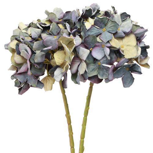 Prodotto Fiori artificiali in ortensia blu grandi Ø15cm L58cm 2 pezzi