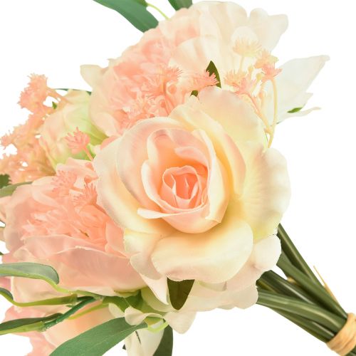 Prodotto Bouquet di fiori artificiali peonie rose paeonia eucalipto artificiale 32 cm