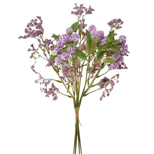 Prodotto Bouquet di fiori artificiali fiori di seta ramo di bacche viola 51 cm