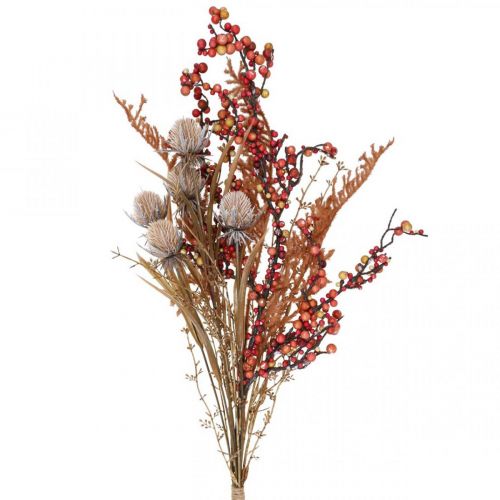 Floristik24 Piante artificiali decorazione autunnale cardi bacche felce mazzo da 65 cm