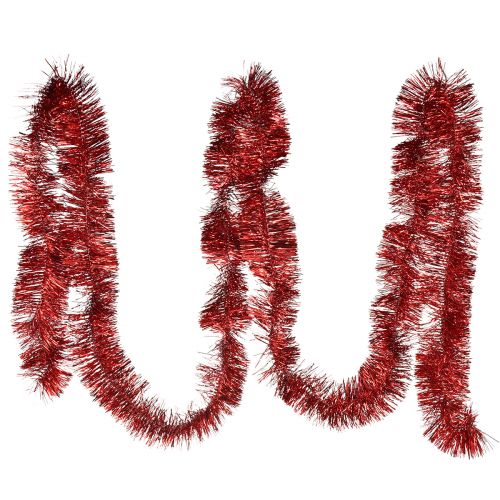 Ghirlanda festosa di orpelli rossi 270 cm - Brillante e vivace, perfetta per decorazioni natalizie e festive