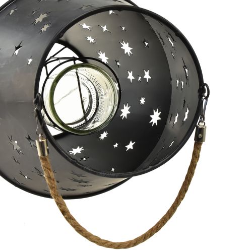 Prodotto Lanterna sospesa in metallo antracite con stelle – Ø18,5 cm, altezza 50 cm – elegante illuminazione per interni ed esterni