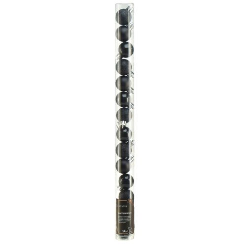 Prodotto Mini Palline per Albero Plastica Infrangibile Nera Ø3cm 14pz