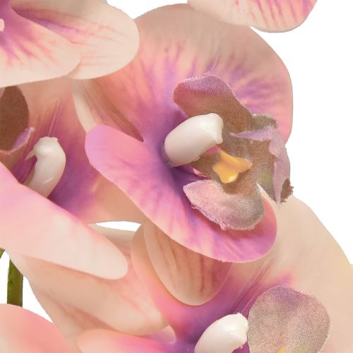 Prodotto Orchidea Phalaenopsis artificiale 7 fiori viola crema 73 cm