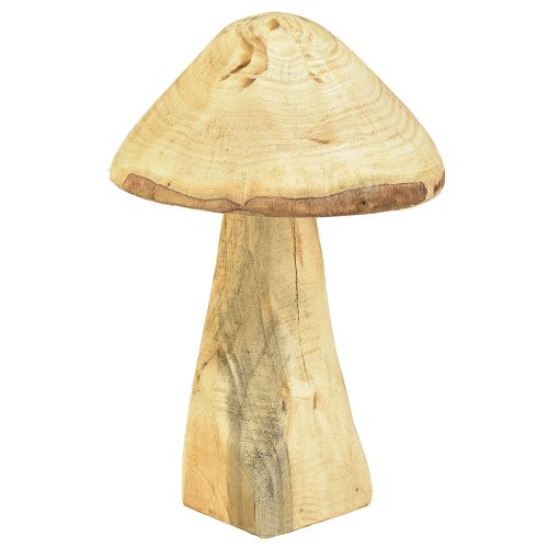 Fungo decorativo naturale in legno di olmo - design rustico, 27 cm - affascinante decorazione da giardino