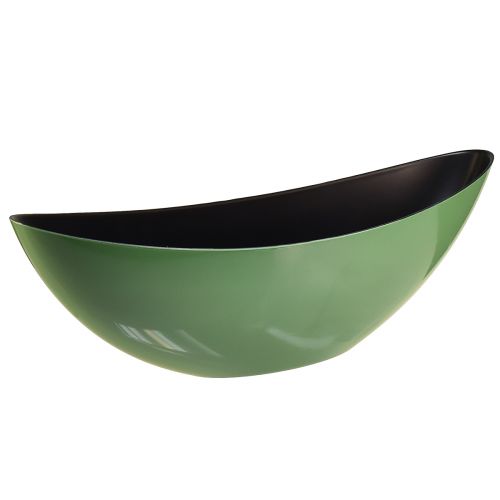Moderna ciotola a mezzaluna verde in plastica, 2 pezzi - 39 cm - versatile per la decorazione