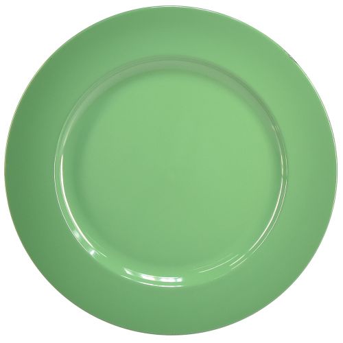 Prodotto Robusto piatto in plastica verde - 28 cm, perfetto per la decorazione quotidiana e le attività all&#39;aperto - 4 pezzi