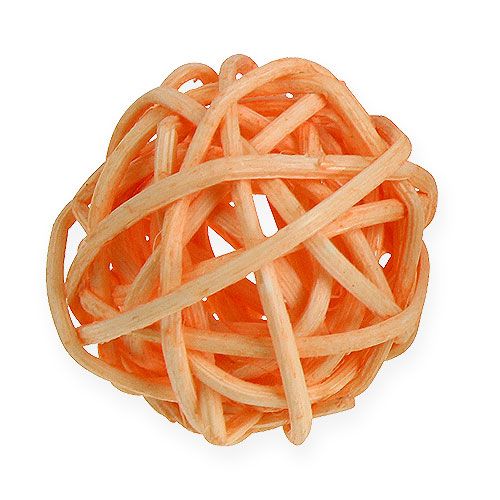 Prodotto Palline in rattan arancio, albicocca, sbiancato 72 pz