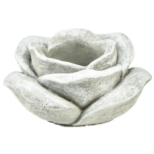 Portacandele con decorazione per tomba in ceramica rosa, decorazione da tavolo, grande Ø17 cm H9 cm