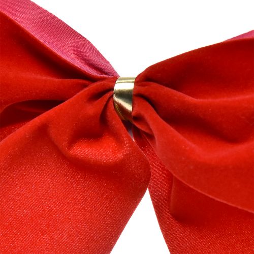 Prodotto Fiocco in velluto rosso largo 5,5 cm Fiocco natalizio adatto per uso esterno 18×18 cm 2pz