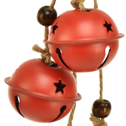 Prodotto Gancio per campanelle Campane di Natale rosse 28 cm set di 2