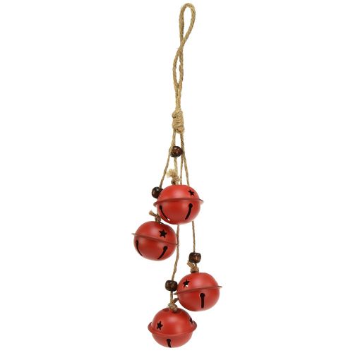 Prodotto Gancio per campanelle Campane di Natale rosse 28 cm set di 2