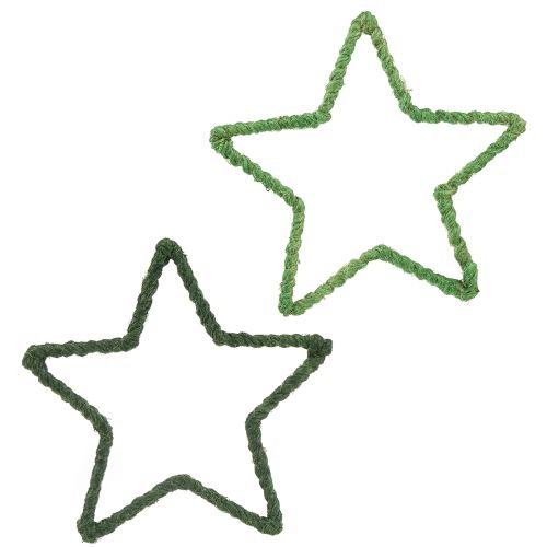 Prodotto Stelle di iuta per decorazioni natalizie stelle di Natale verdi 15 cm 8 pezzi