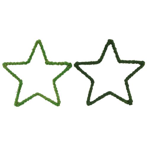 Prodotto Stelle di iuta per decorazioni natalizie stelle di Natale verdi 15 cm 8 pezzi