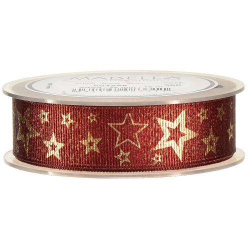 Prodotto Nastro decorativo a stella Nastro decorativo Natale oro rosso L25mm L15m